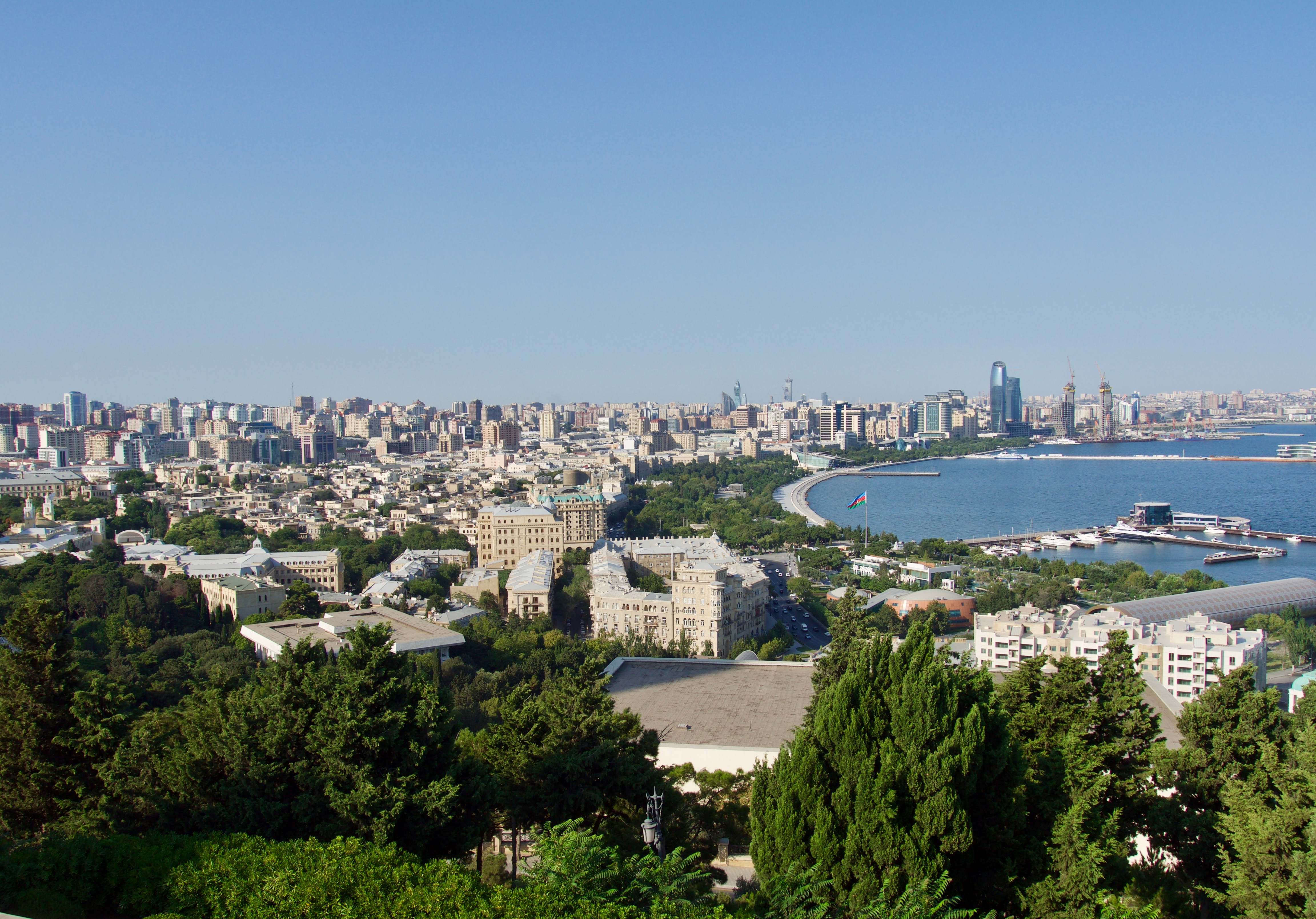 Aerial view of Baku
