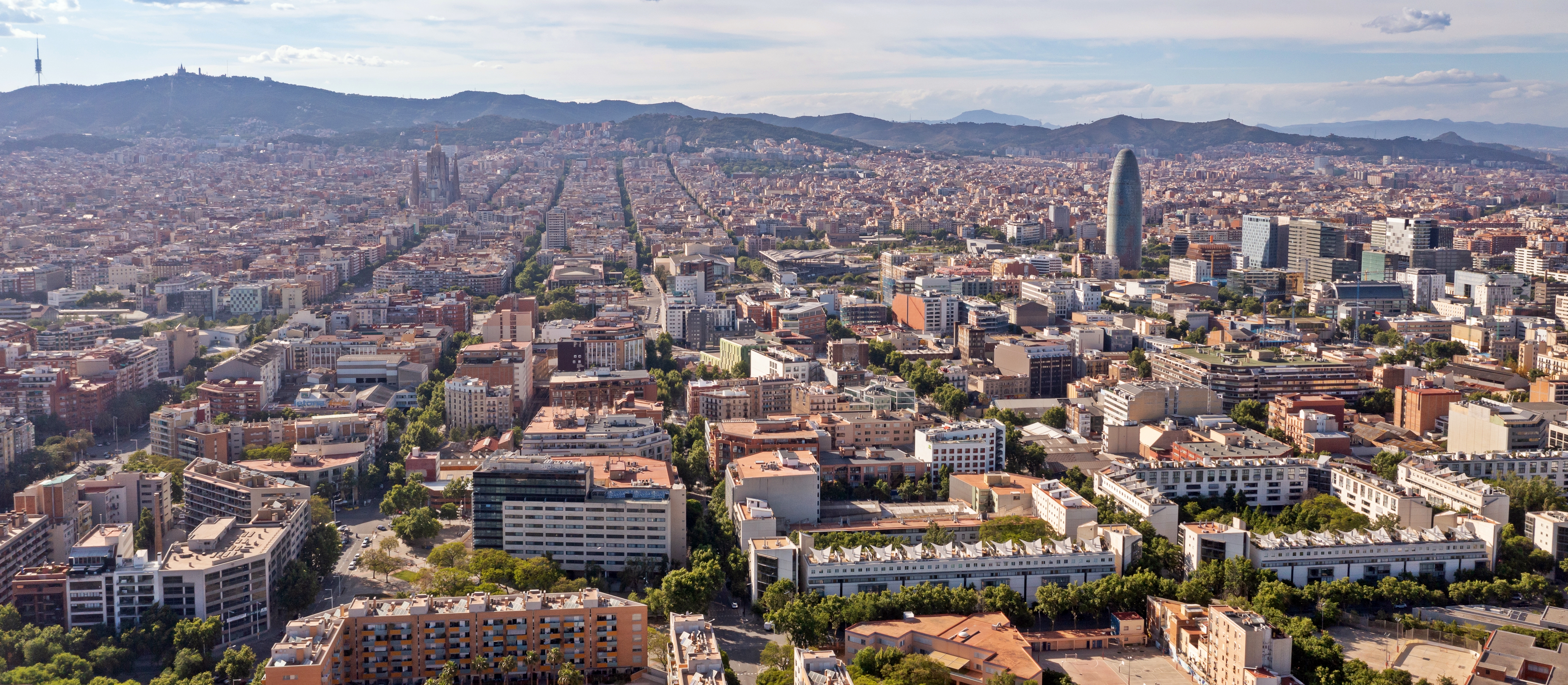 Aerial view of Barcelona